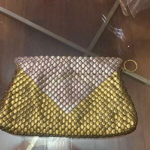 Whiting & Davis Gold and Silver Mesh Clutch